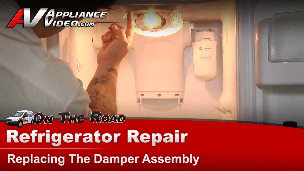 GE GSS25RGMBWW Refrigerator Repair – Replacing the damper assembly ...