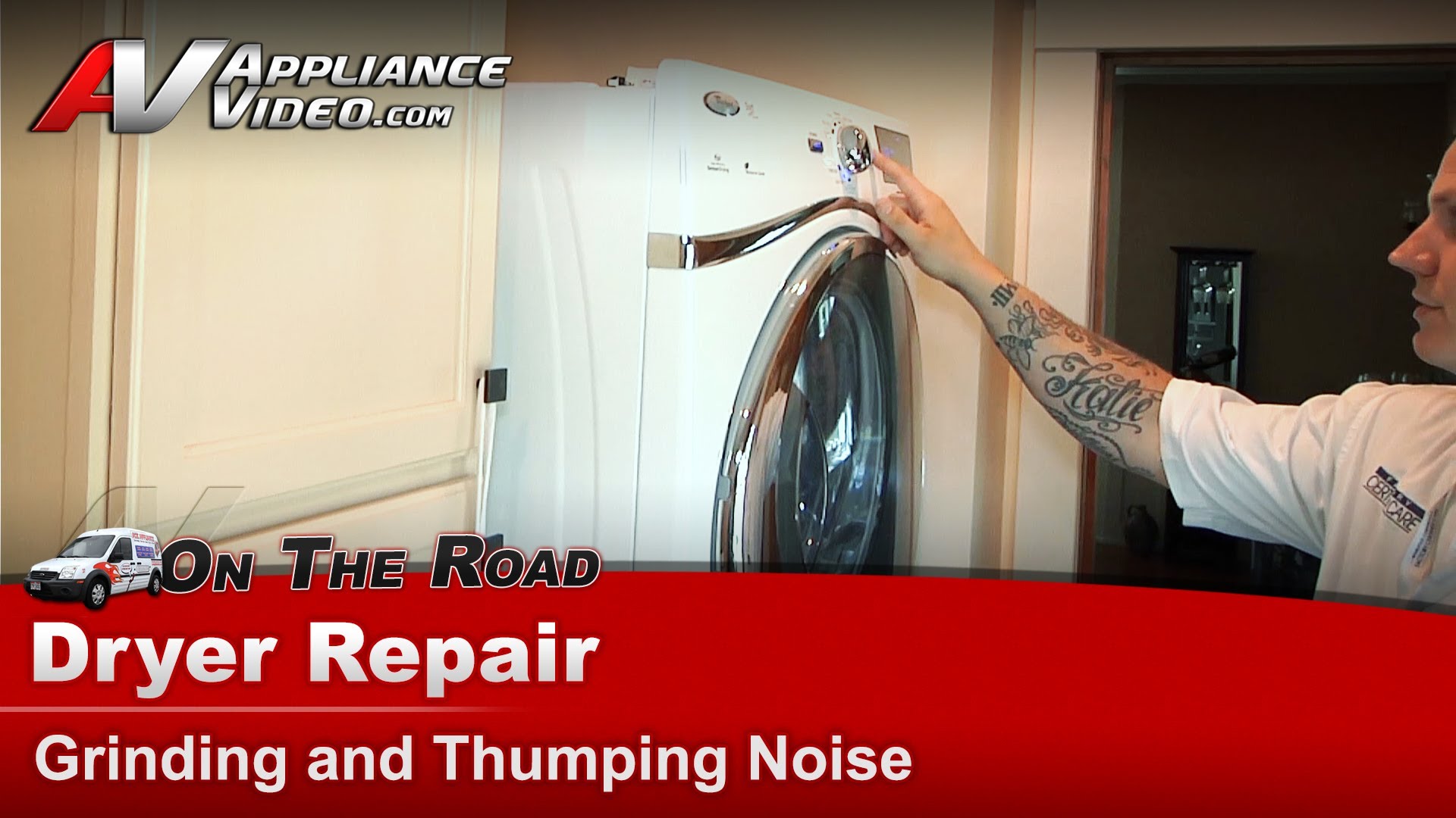 Whirlpool WED94HEXW1 Dryer Repair Grinding and thumping noise Drum