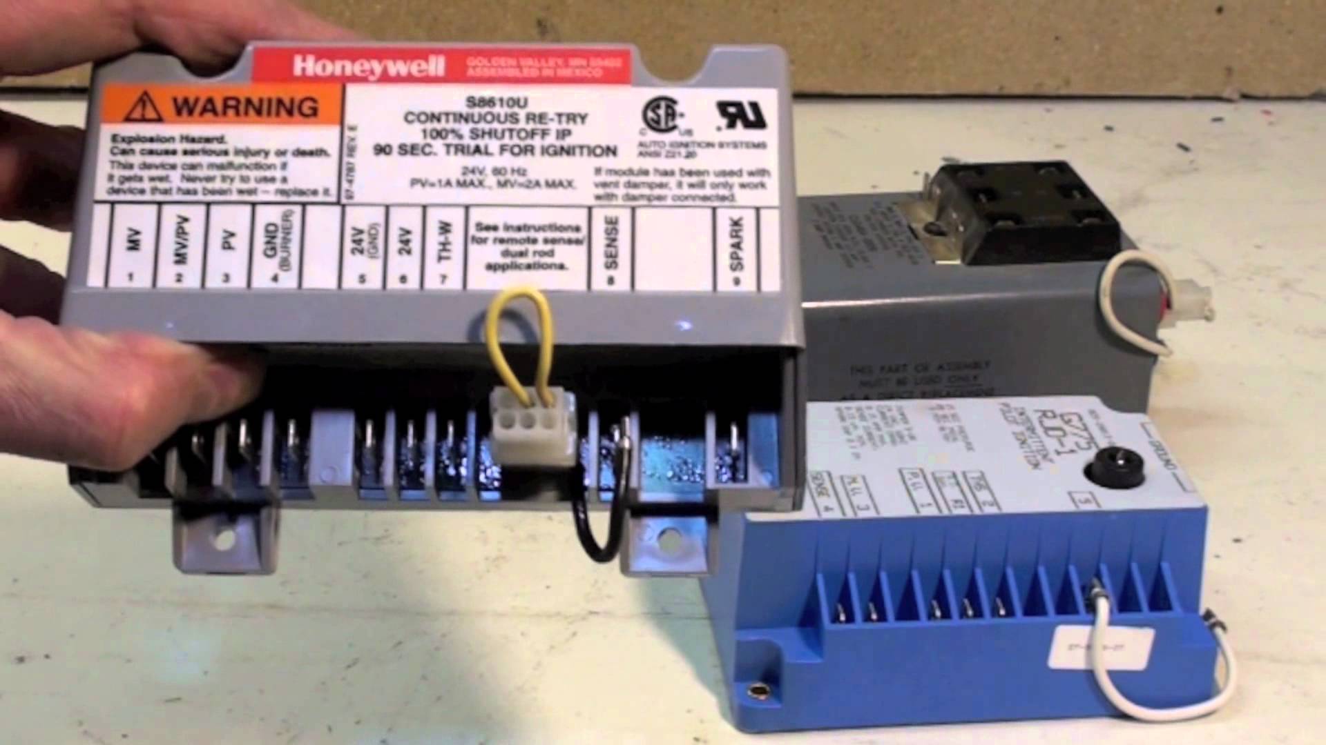 Spark Ignition Controls on a Gas Furnace Appliance Video