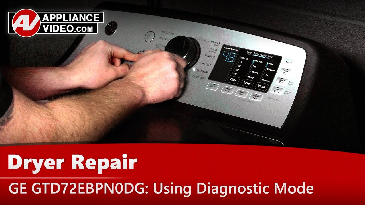 GE GTD72EBPN0DG Dryer Diagnostic Mode Appliance Video