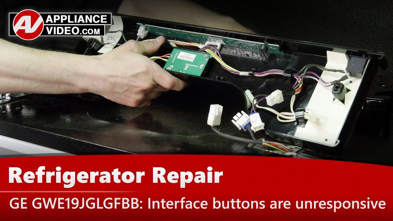 GE GWE19JGLGFBB Refrigerator – Interface buttons are unresponsive – Top ...