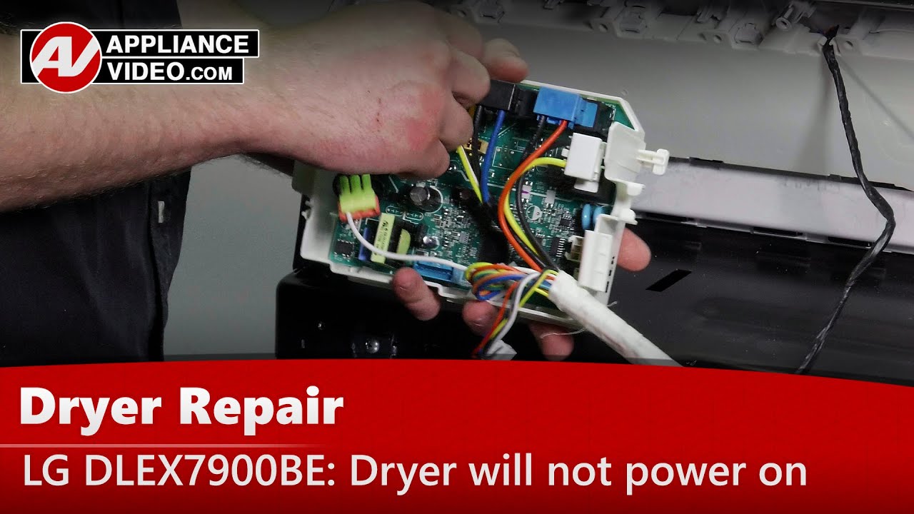 LG DLEX7900BE Dryer – Dryer will not power on – PCB Main Assembly ...