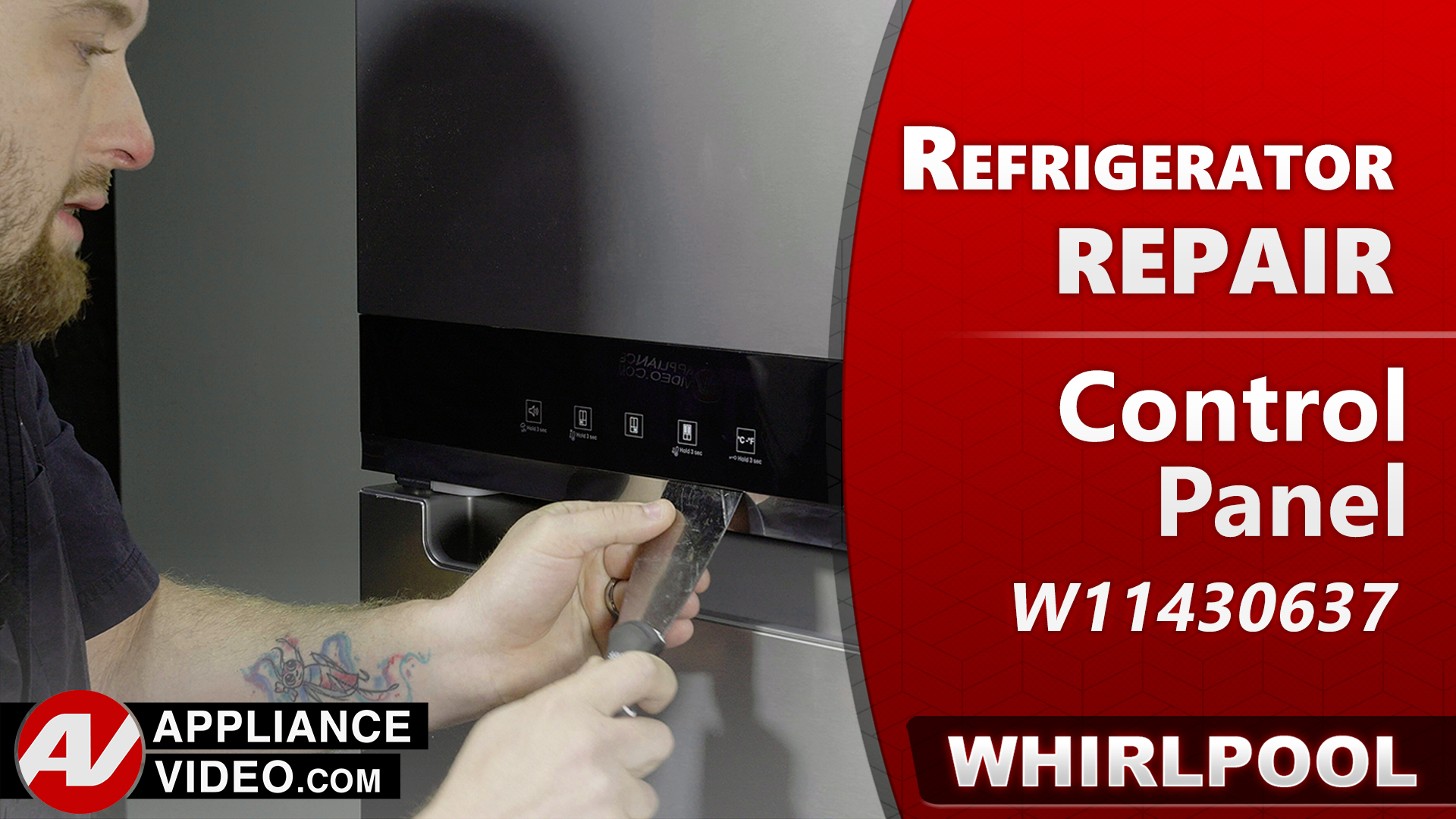 Whirlpool WRQA59CNKZ Refrigerator – Control panel has cosmetic damage – Control Panel