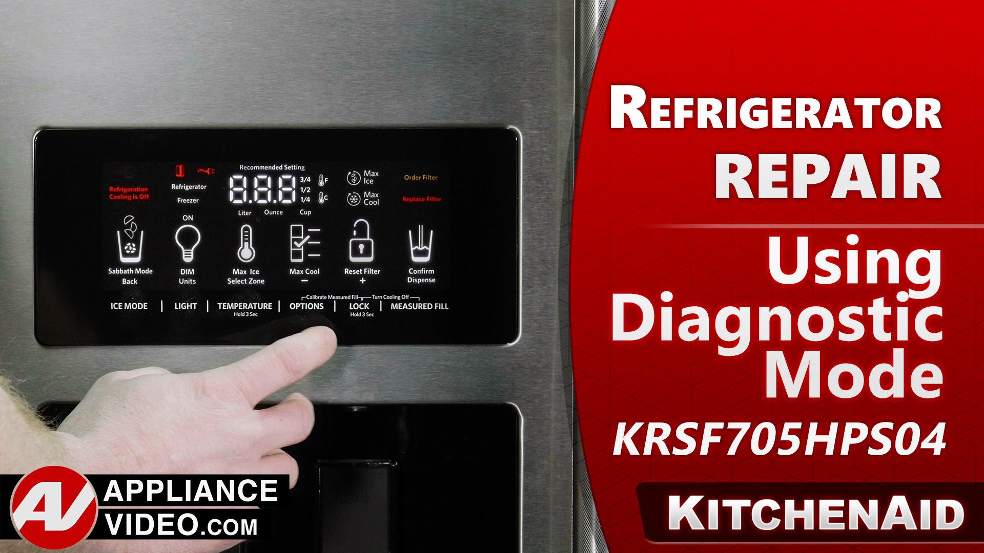 KitchenAid KRSF705HPS04 Refrigerator – Overview / Diagnostics