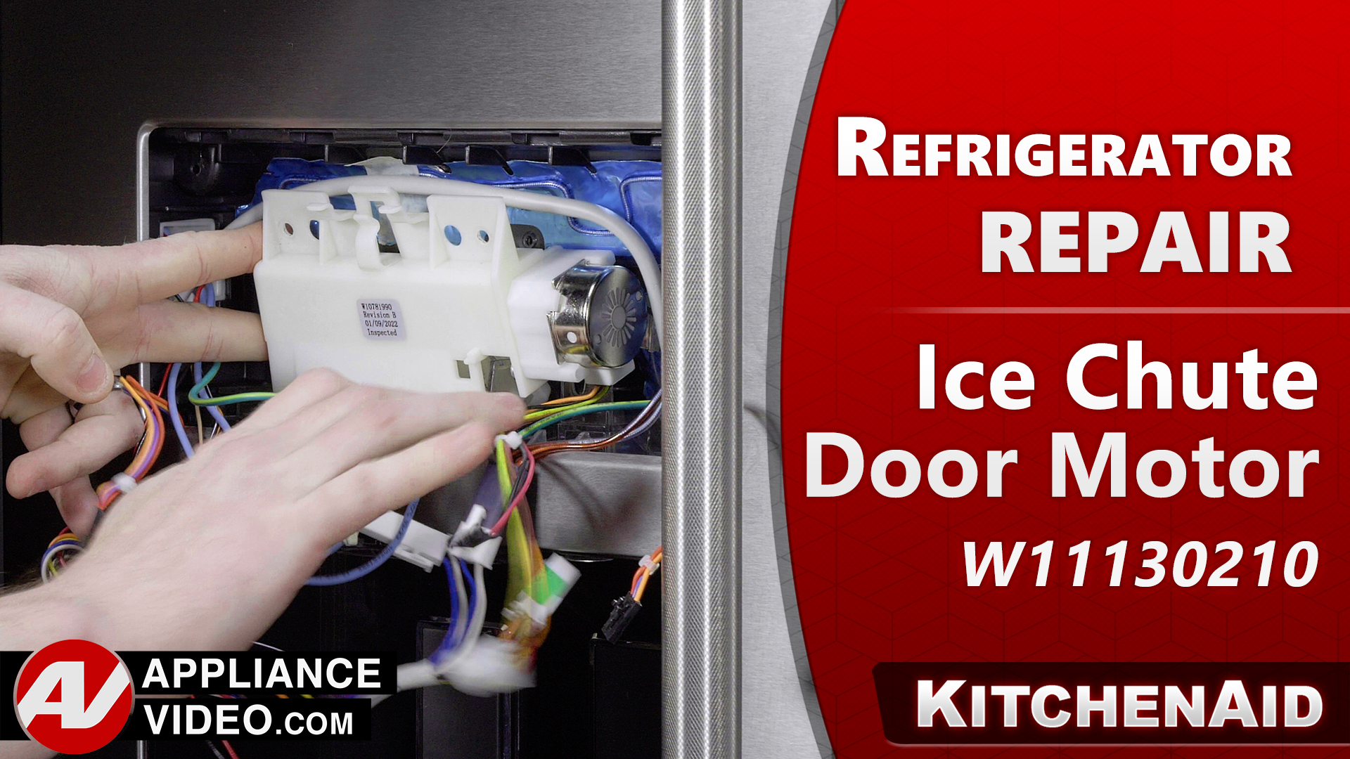 KitchenAid KRSF705HPS04 Refrigerator – Ice door will not open – Ice Chute Door Motor