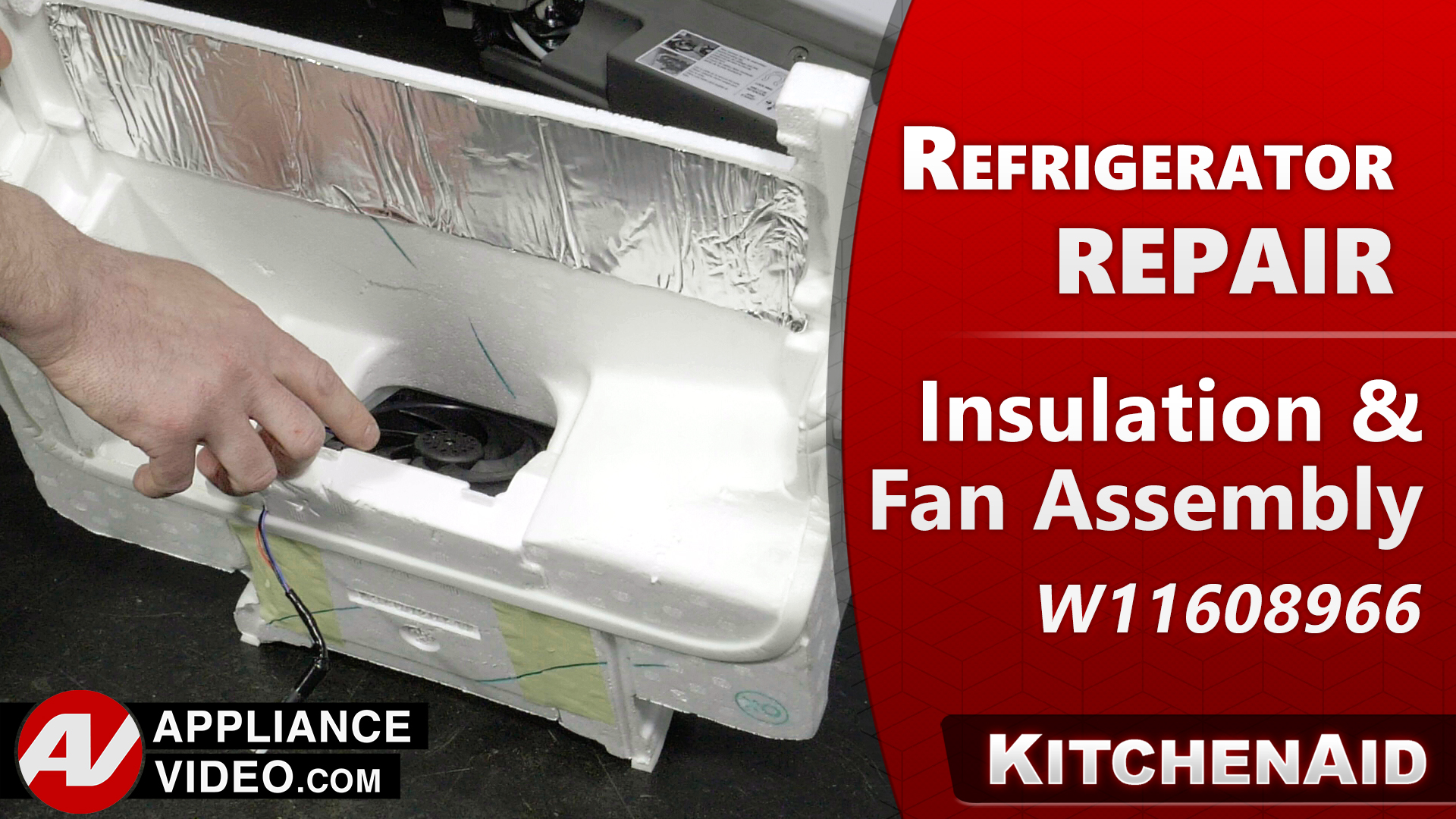 KitchenAid KRSF705HPS04 Refrigerator – Fresh food section not properly cooling –  Insulation & Fan Assembly